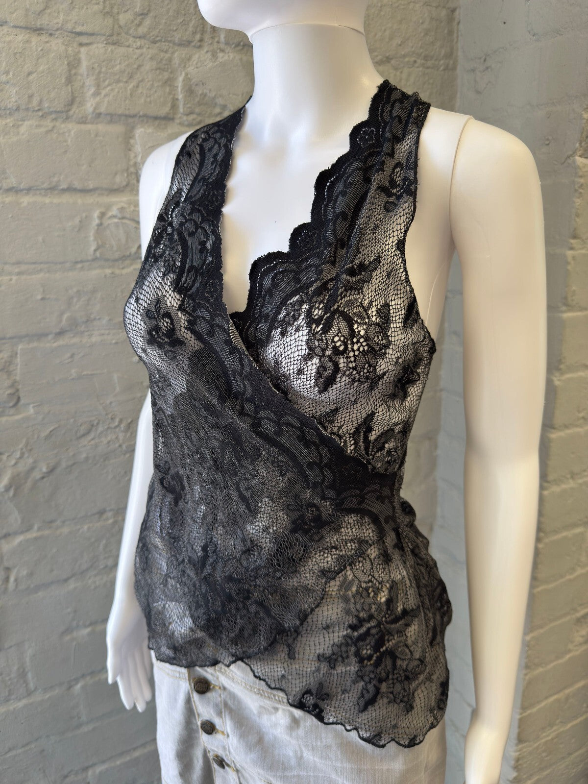 Promod Black Lace Tank Top