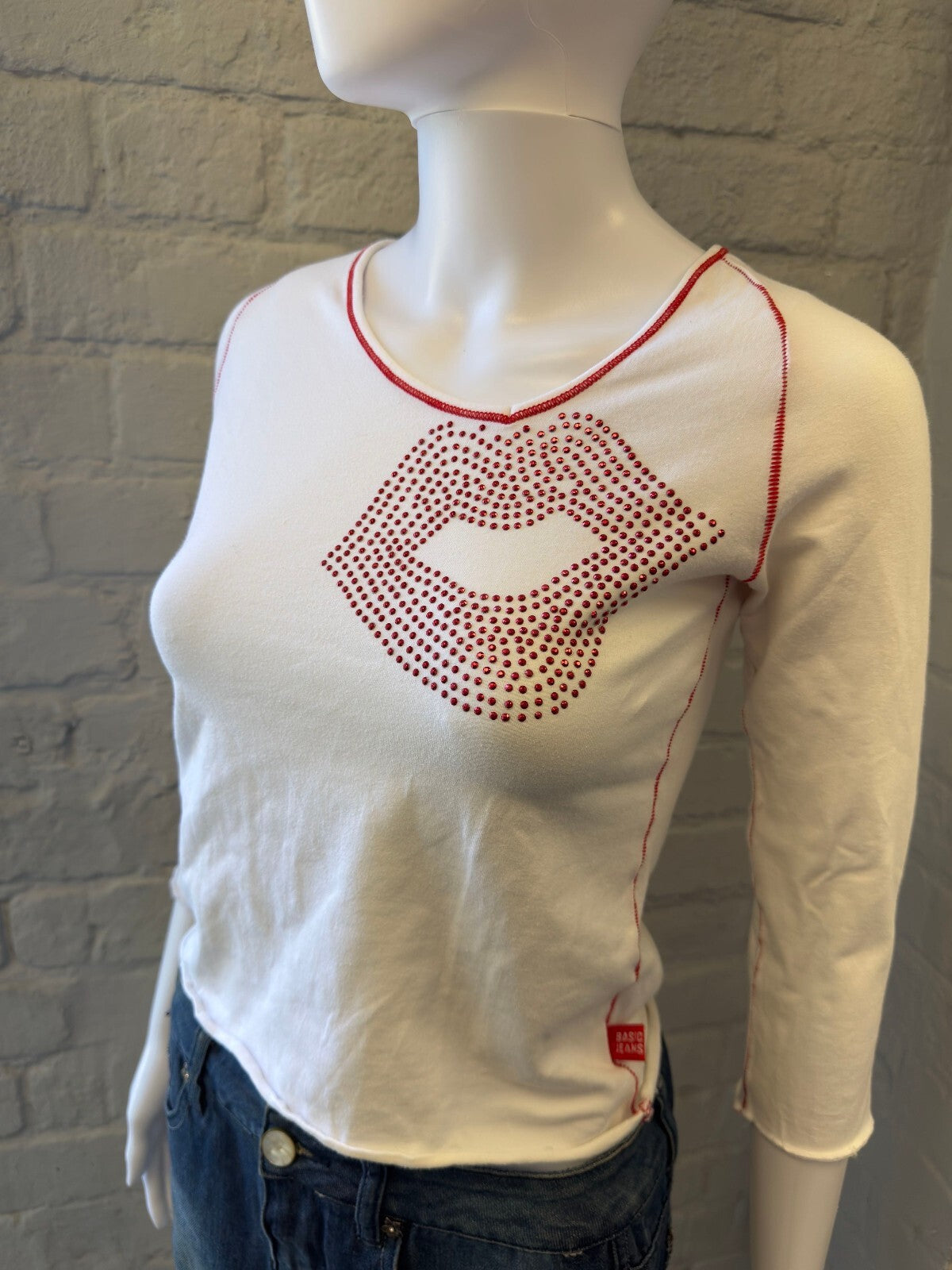Phard White 90s Baby Tee