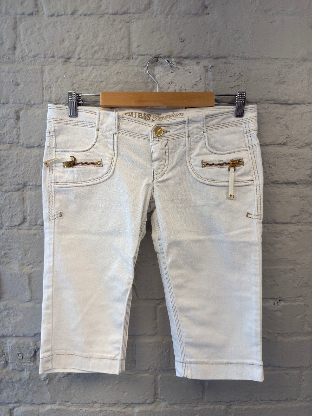 Guess White Denim Capri Jeans