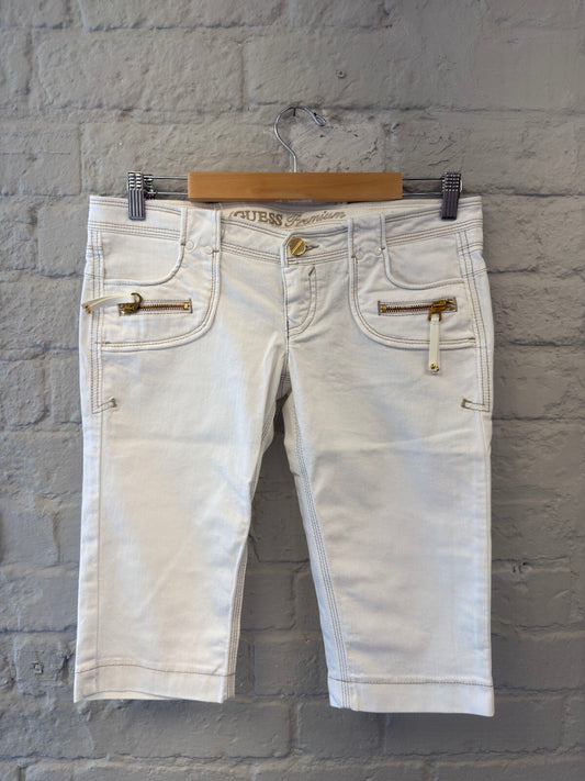 Guess White Denim Capri Jeans