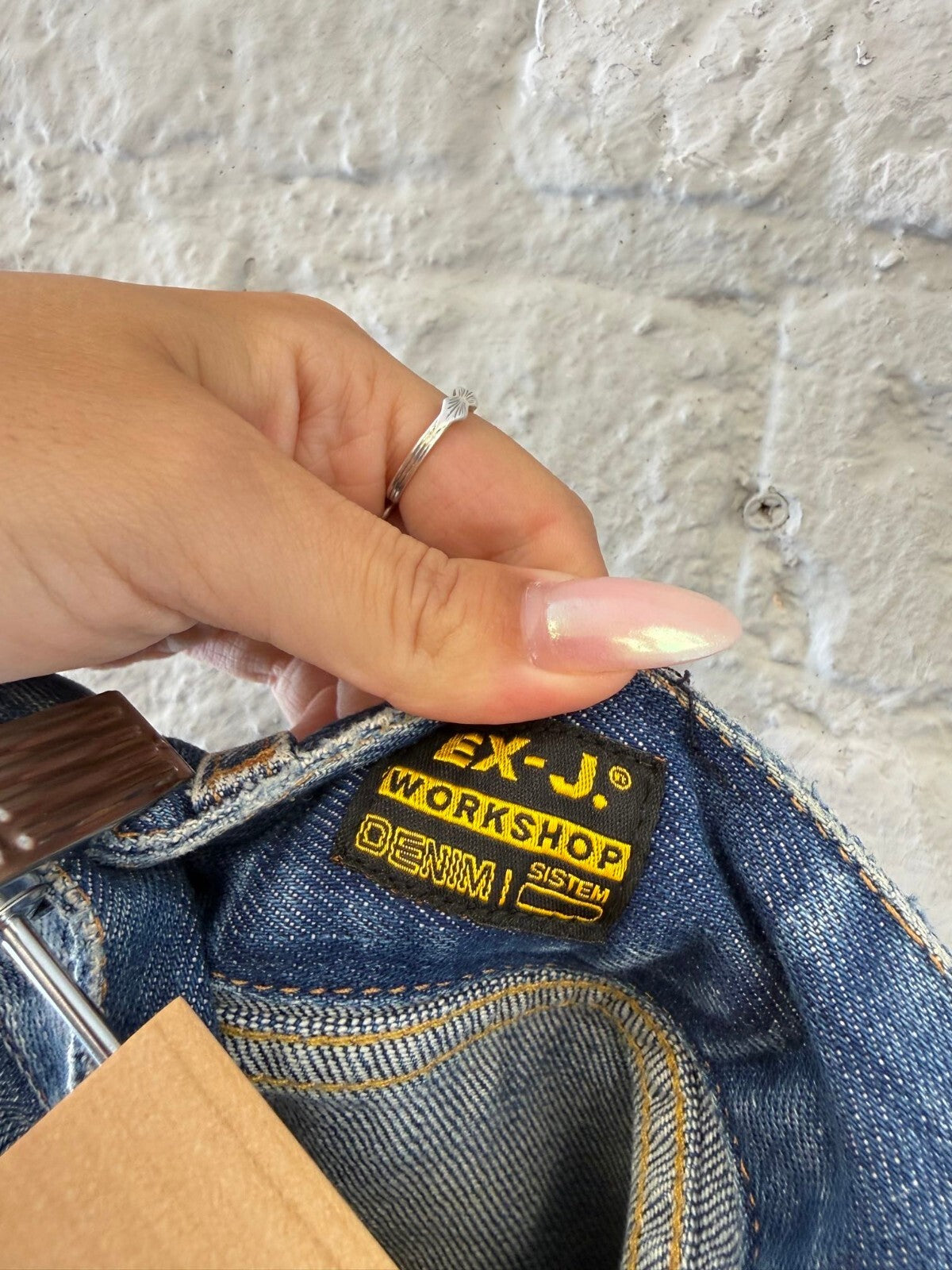 Distressed Denim Mini Skirt