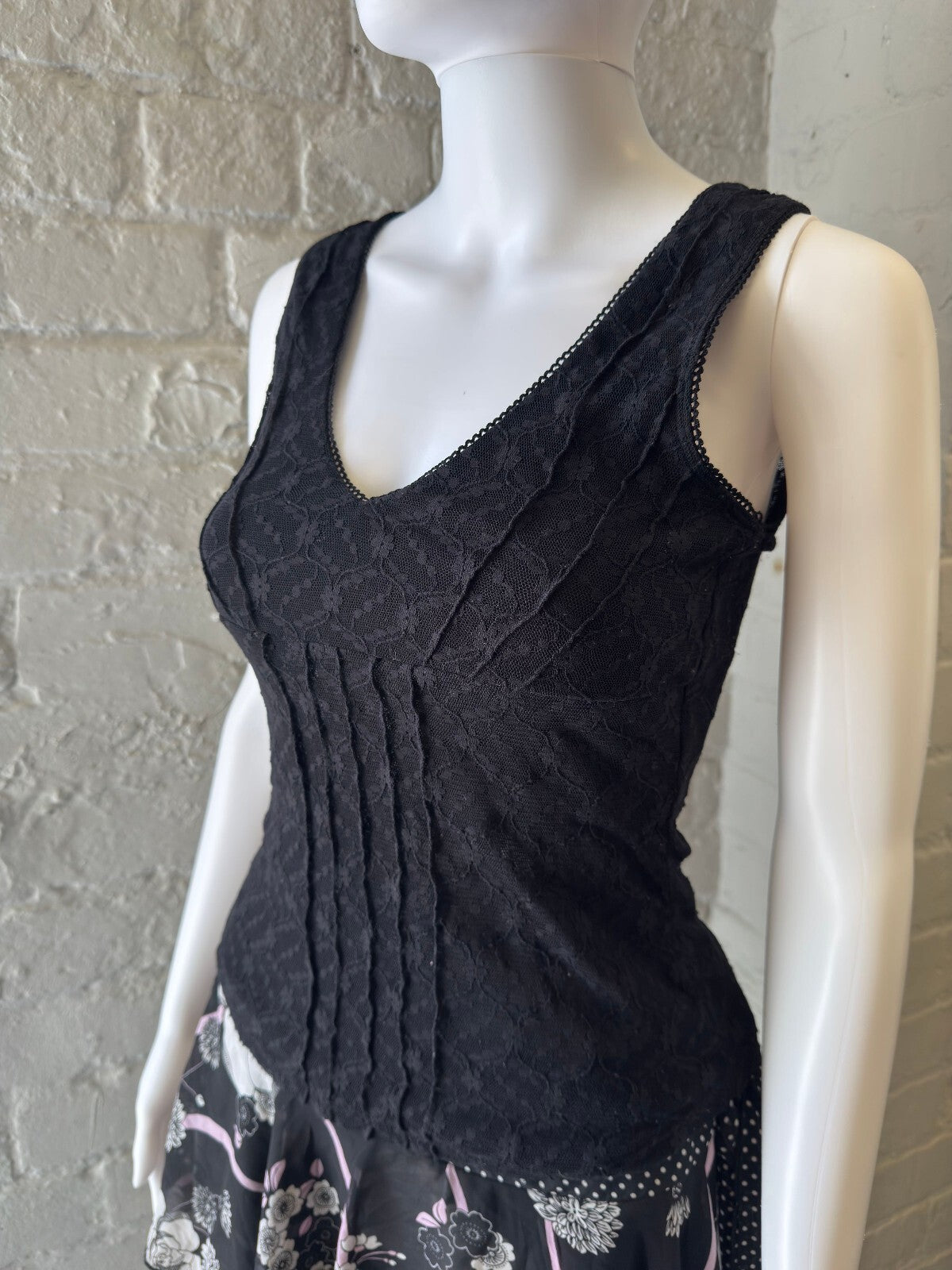 Miss Chievous Black Lace Sleeveless Top