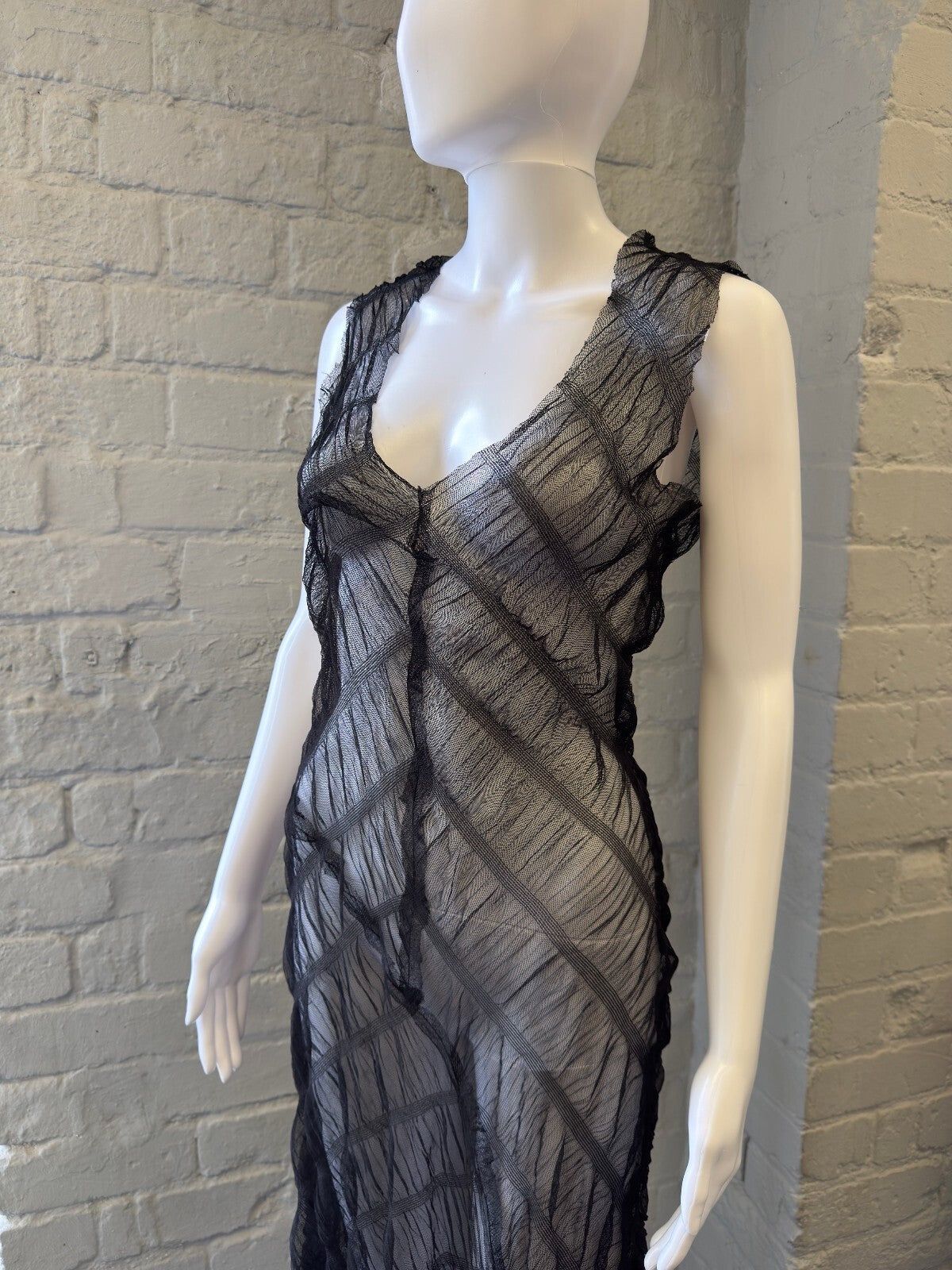 Sheer Textured Maxi Dress
