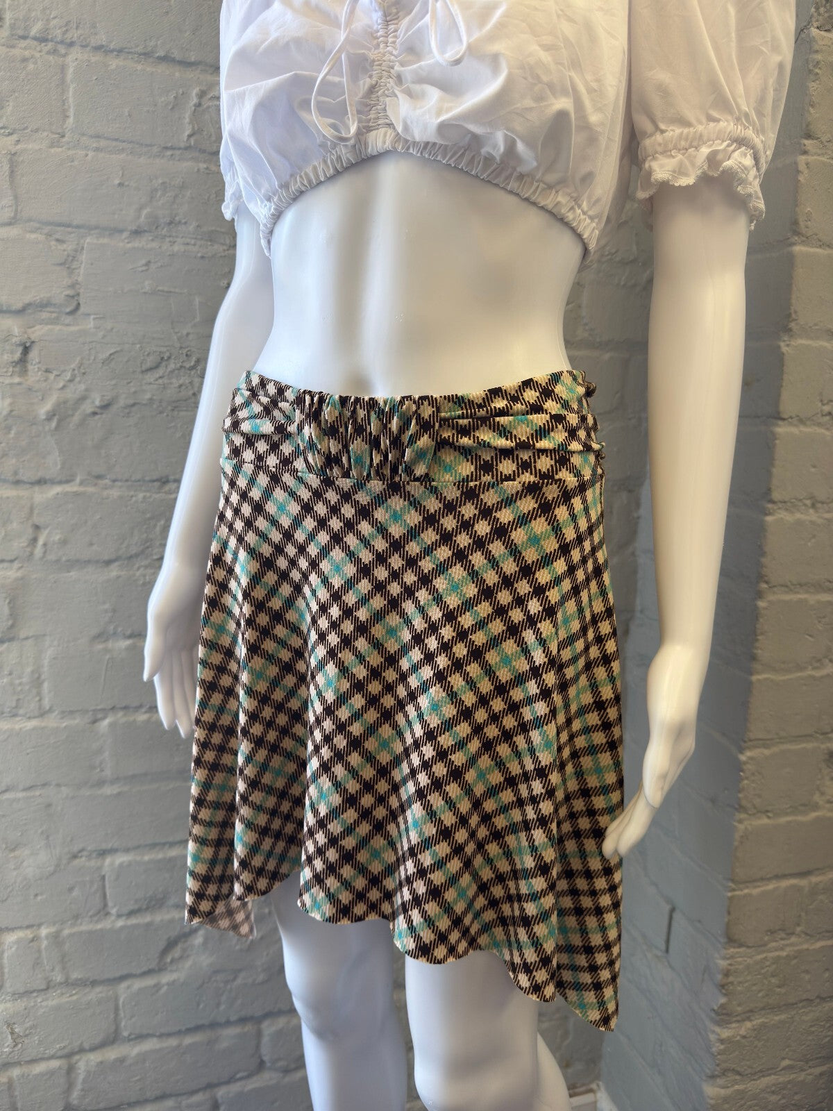 Vintage Plaid Midi Skirt
