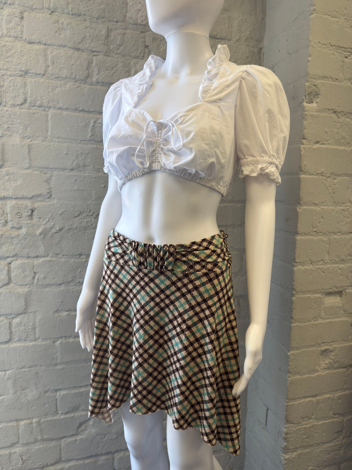 Vintage Plaid Midi Skirt