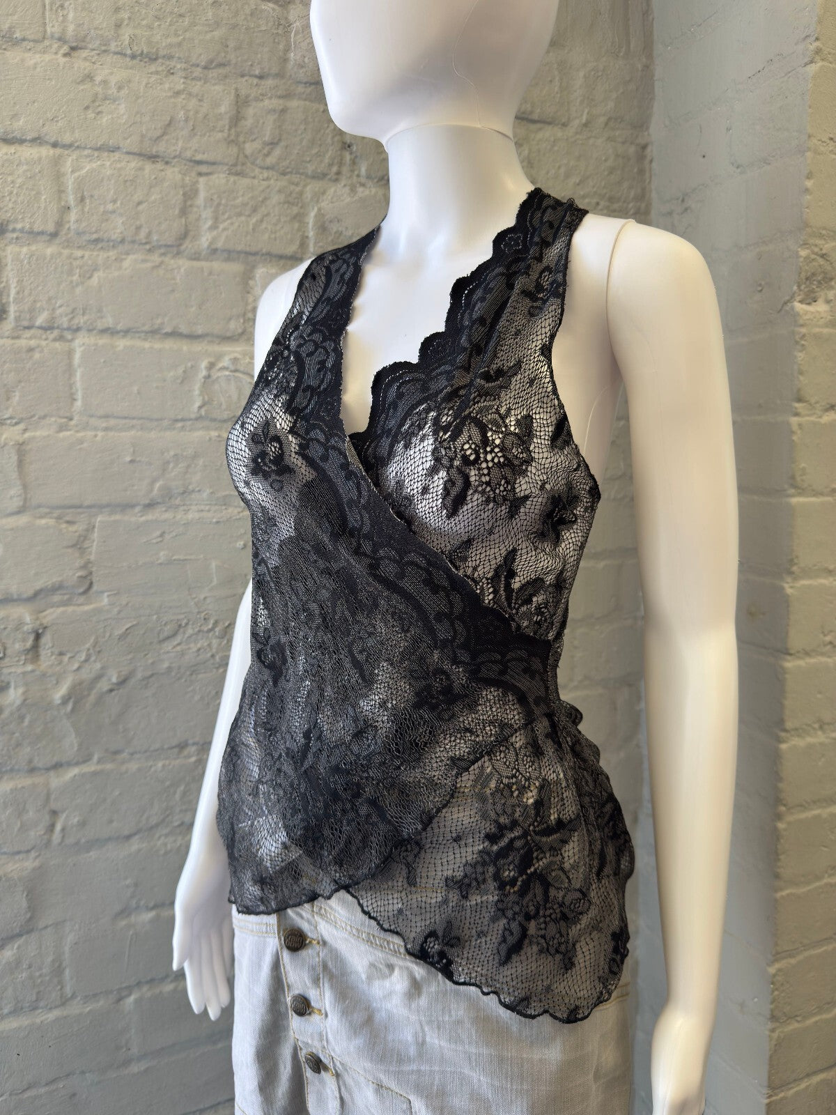 Promod Black Lace Tank Top