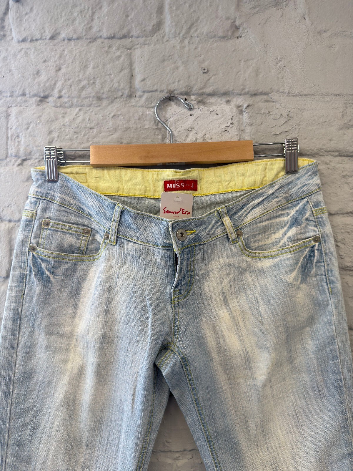 Light Wash Denim Jeans with Embellished Back Pockets