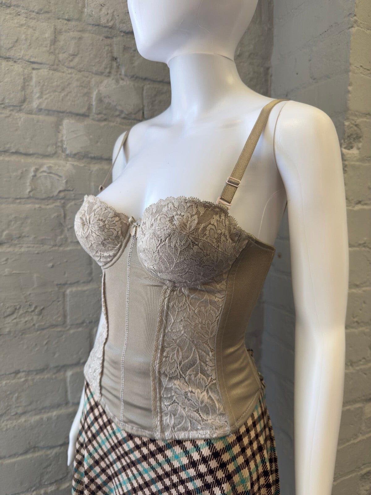 Cream Lace Corset Top