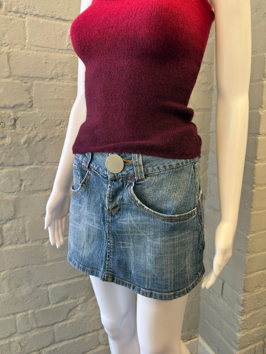 Italian Denim Mini Skirt