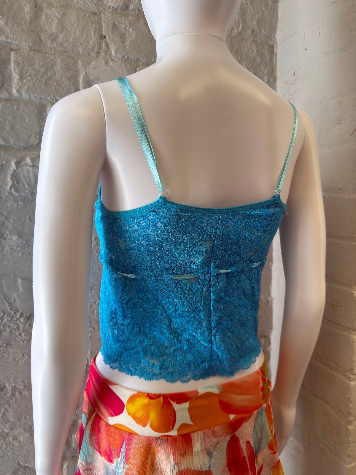 Blue Lace Camisole Top