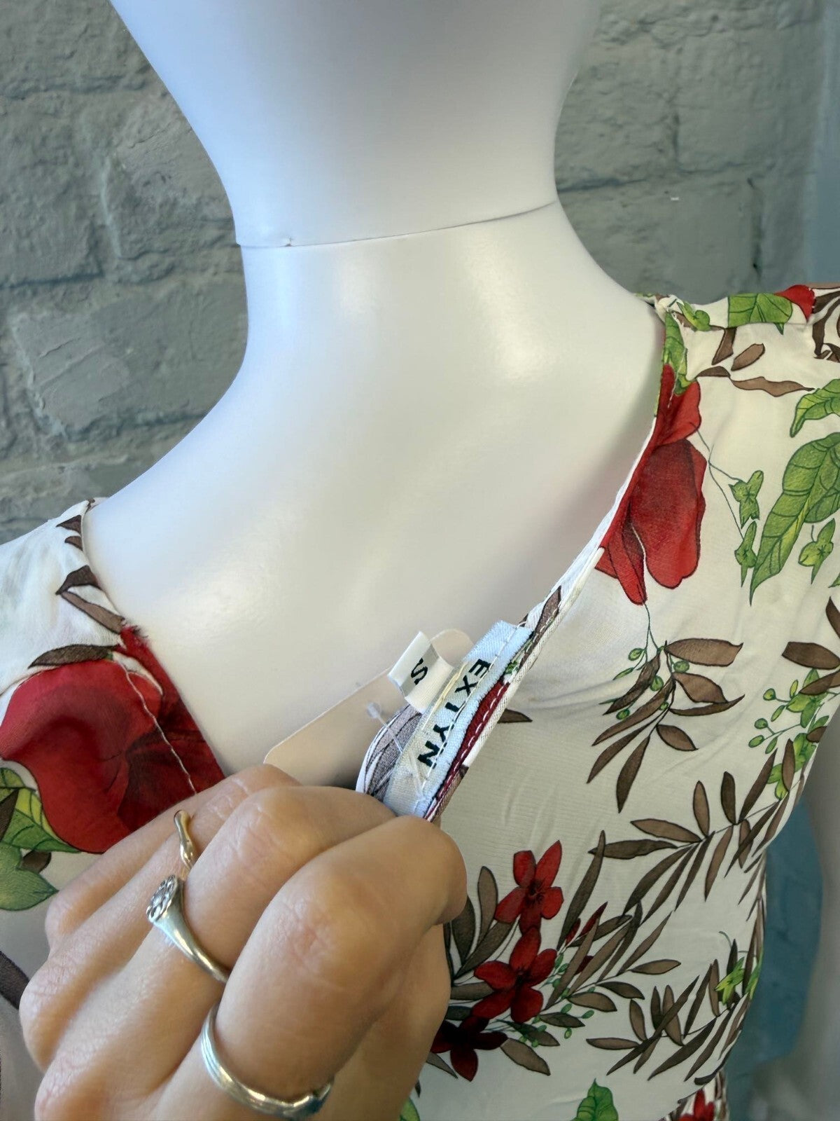 Floral Print Mesh Mini Dress