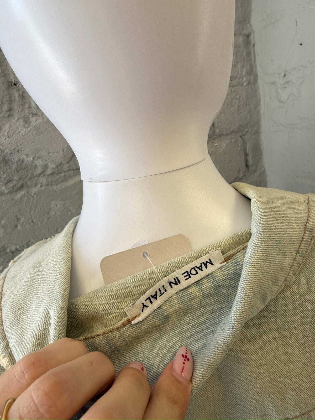 Light Blue Embroidered Denim Jacket