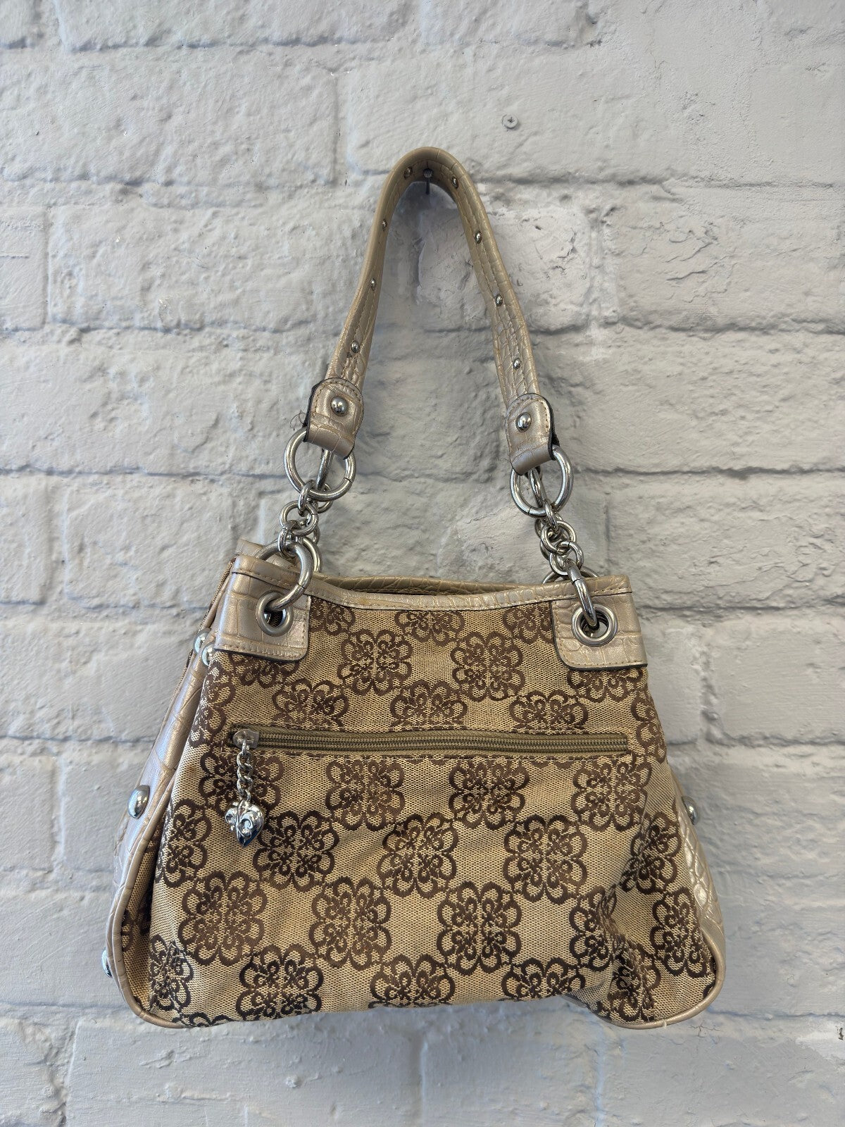 Kathy Zeeland Brown Patterned Handbag