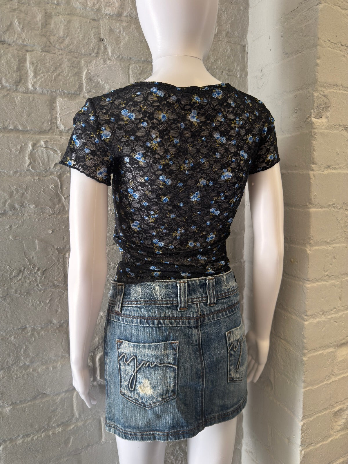 Black Floral Lace Top