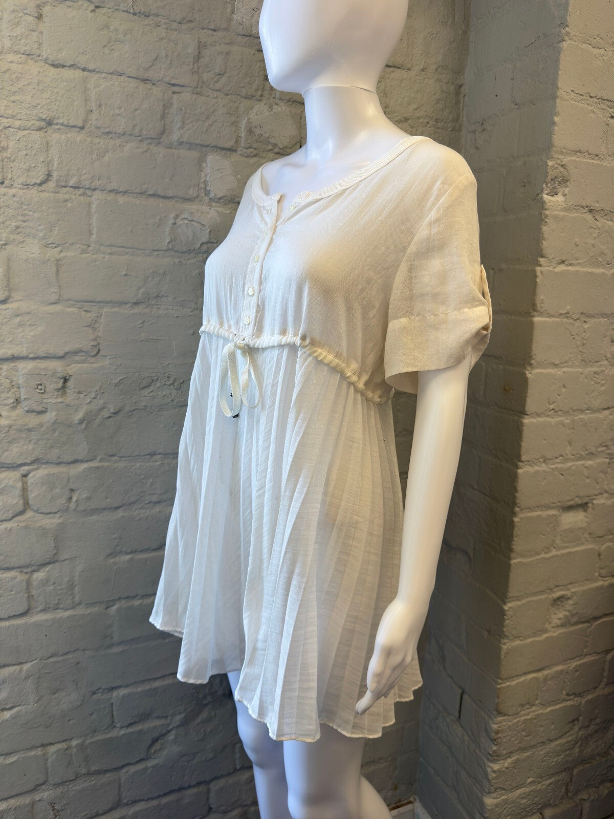 Cop Copine White Sheer Mini Dress