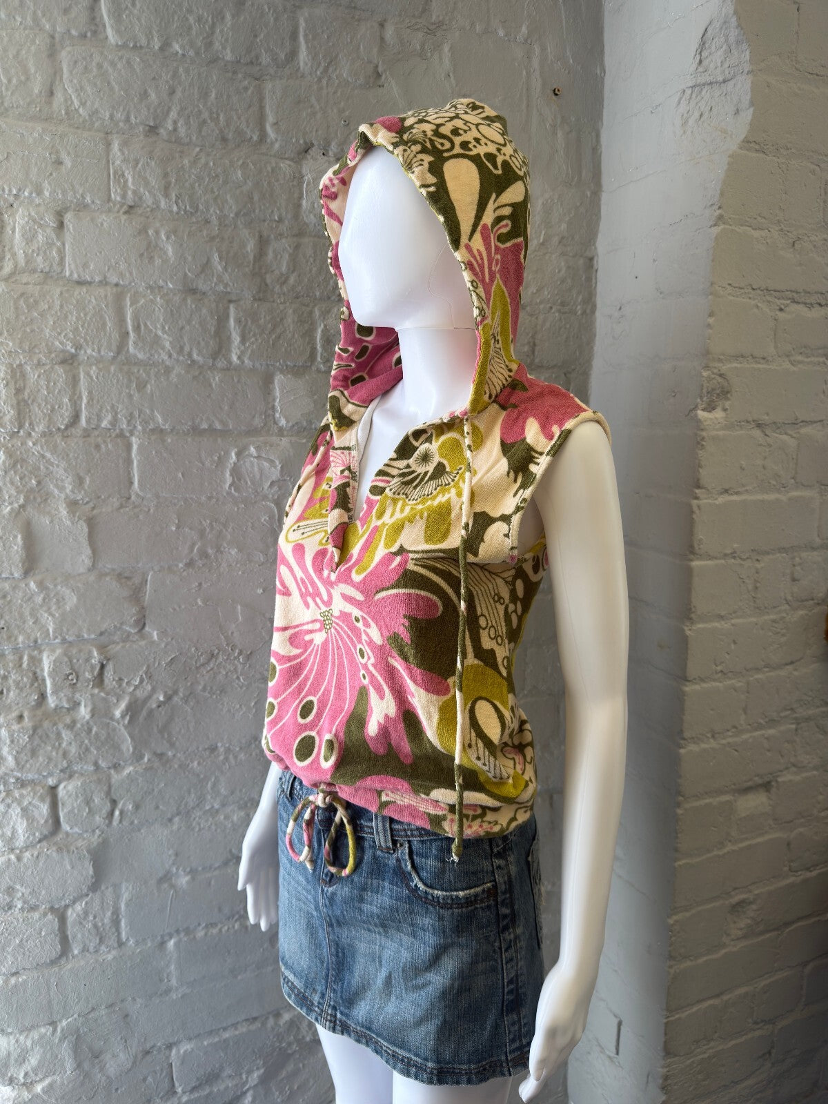 Sisi Tank Hooded Floral Print Top