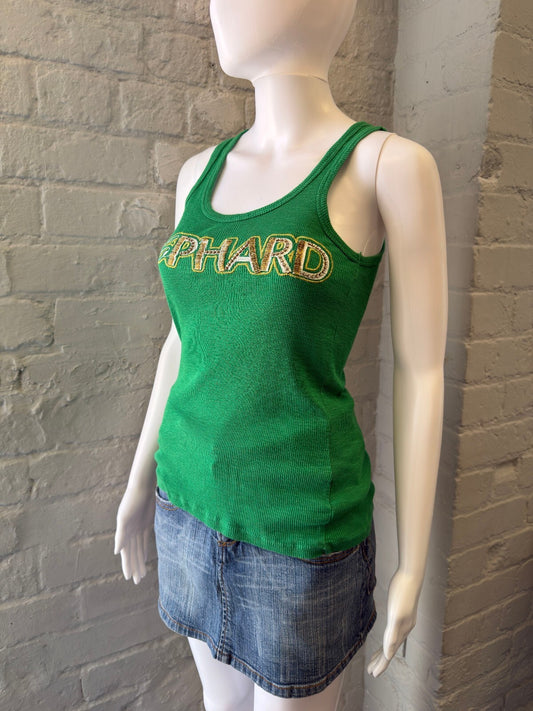 Phard Green Ribbed Tank Top