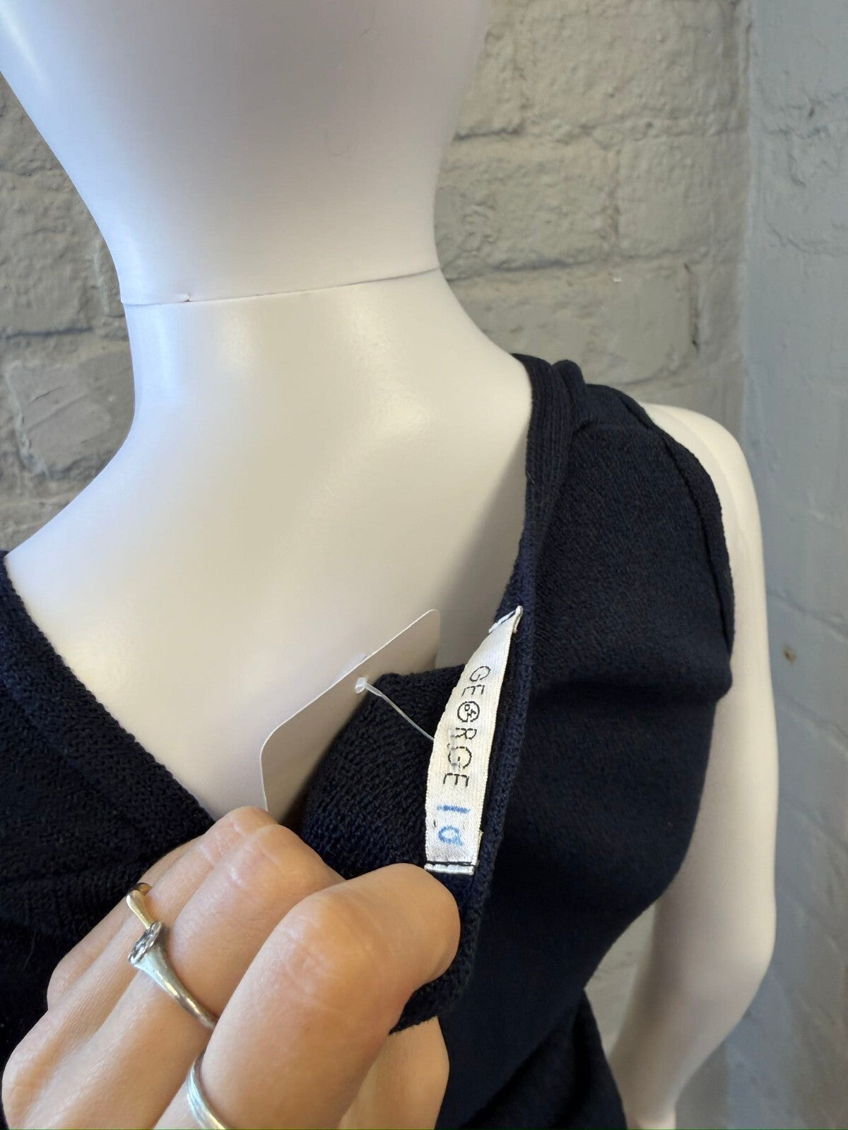 Navy Blue Knit Tank Top