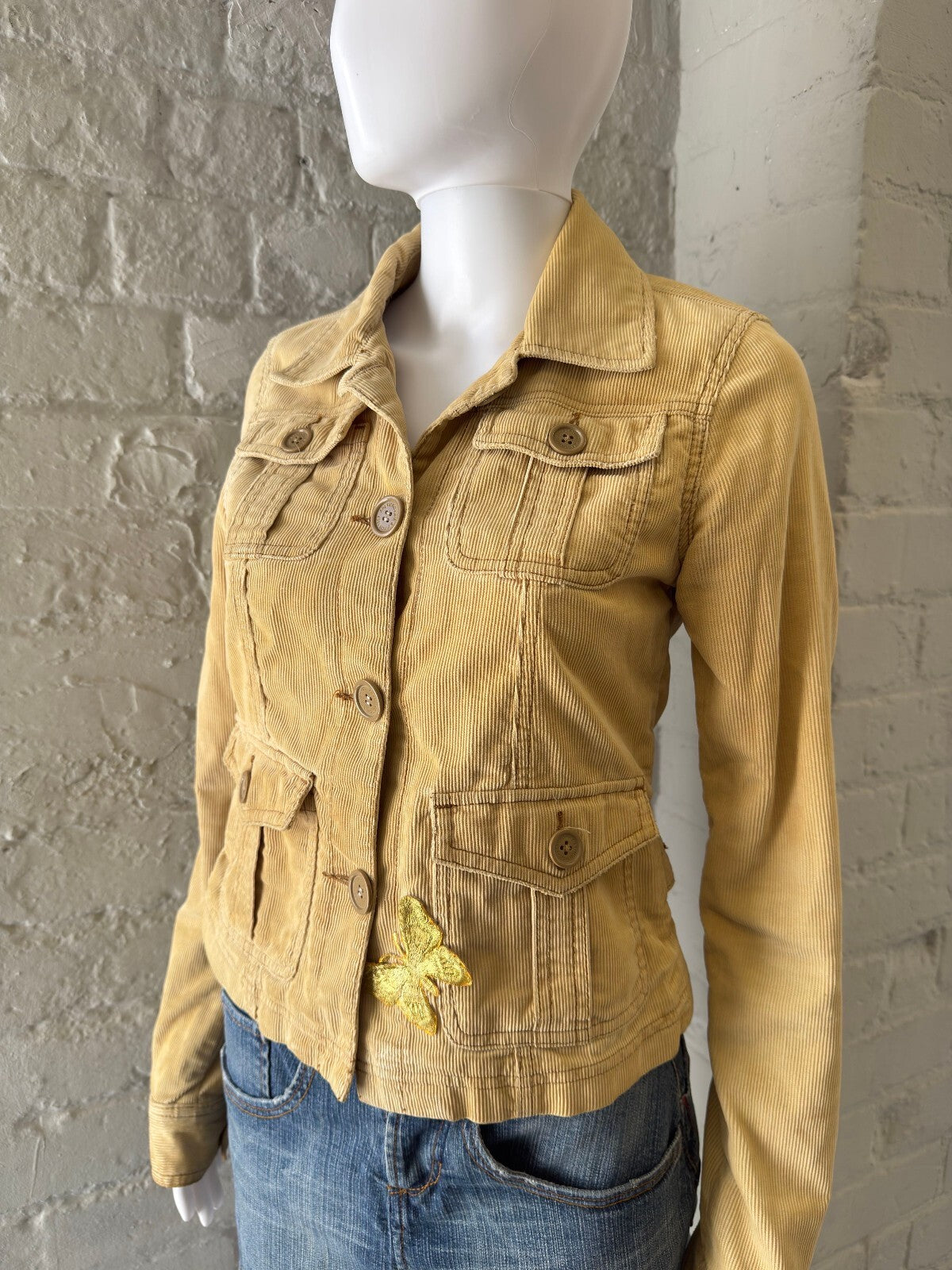 Abercrombie Yellow Corduroy Jacket