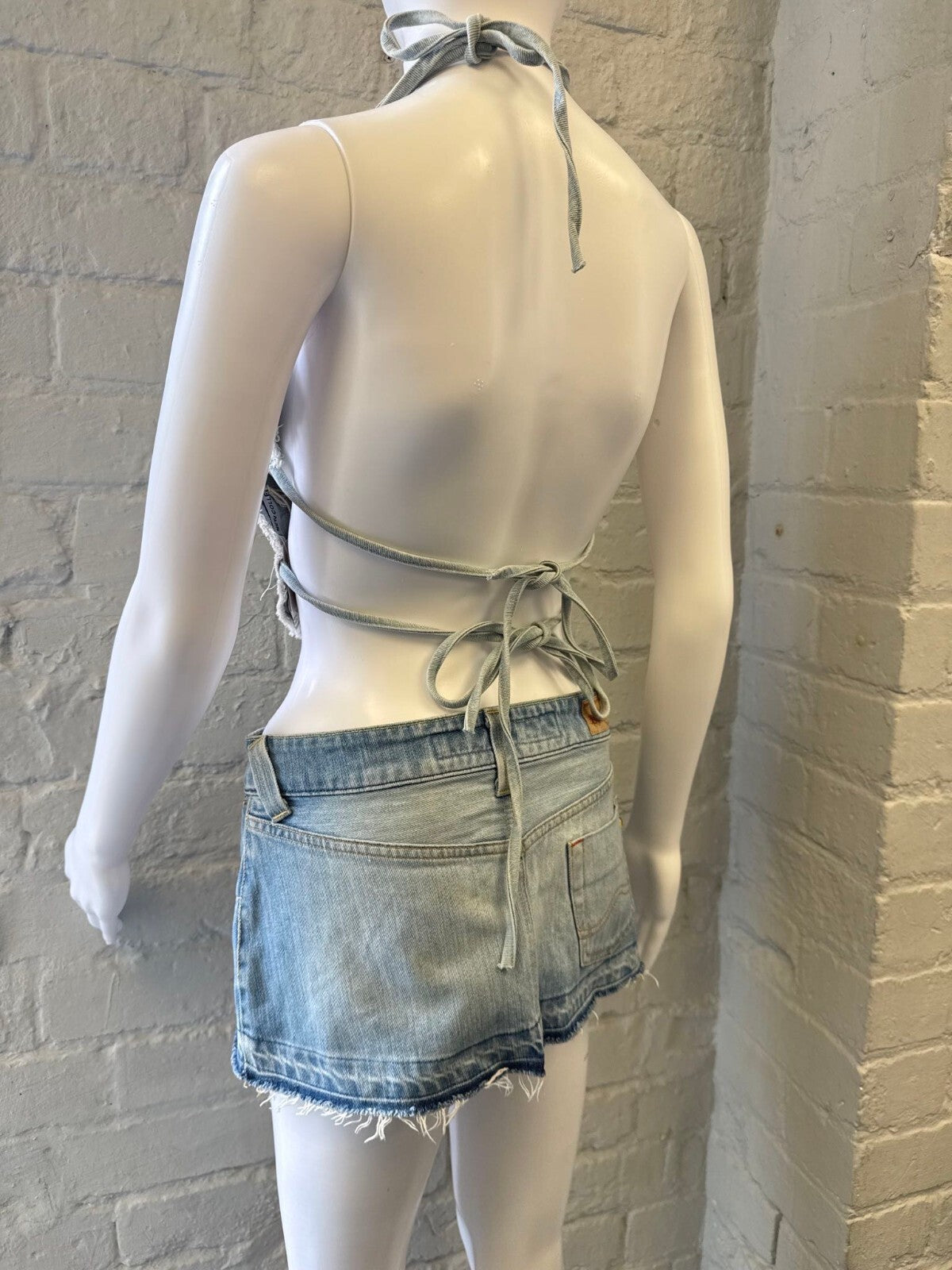 Ben Sherman Vintage Light Blue Denim Mini Skirt