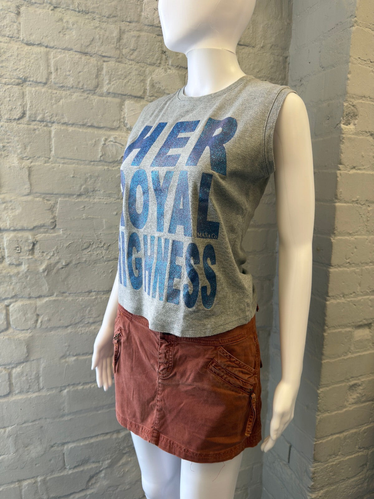 Max & Co. Grey Graphic Tank Top