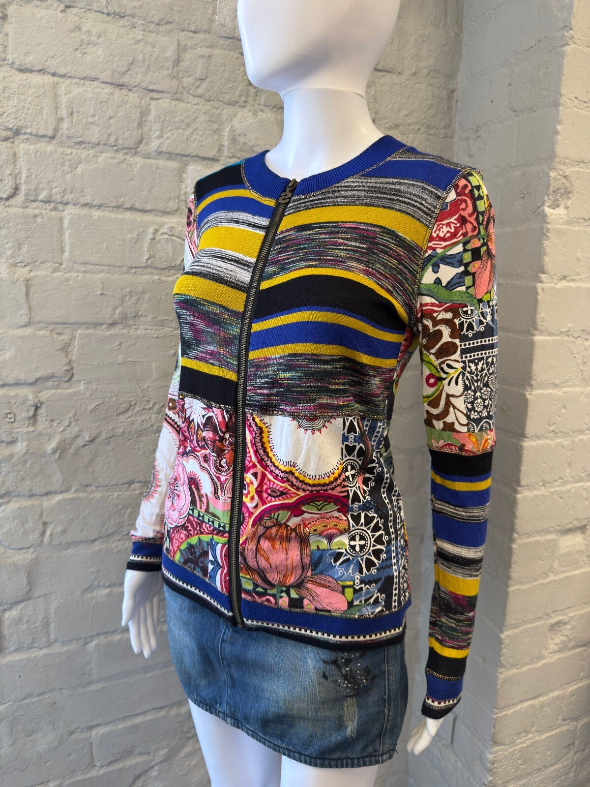 Desigual Multicolour Patterned Zip-Up