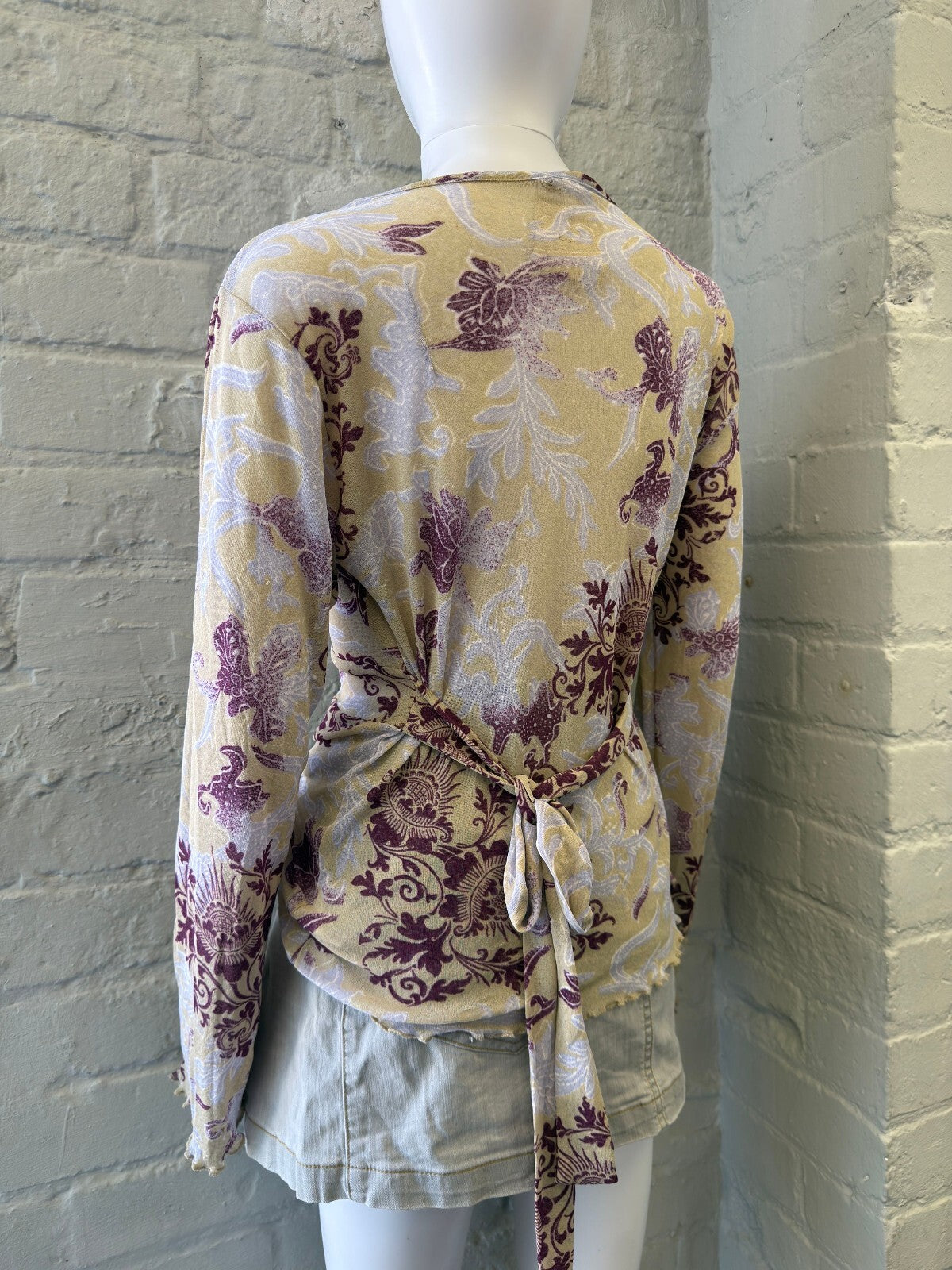 Floral Mesh Purple Long Sleeve