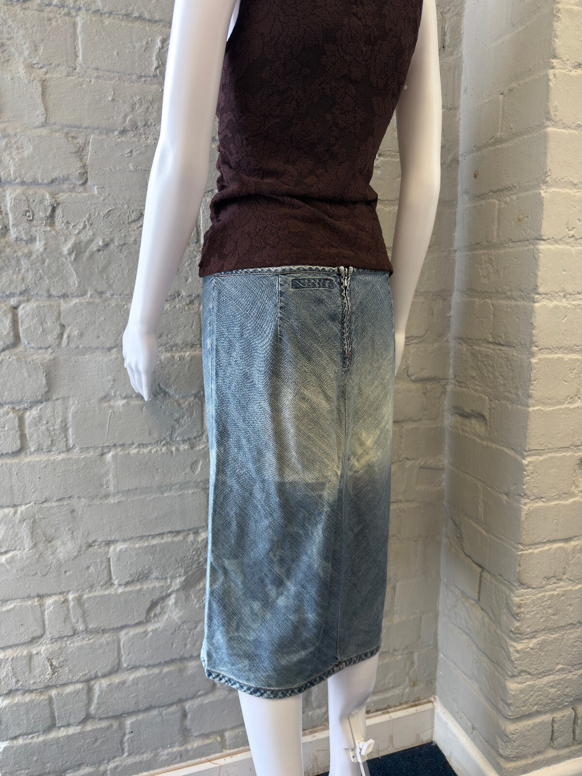 Miss Sixty Vintage Denim Midi Skirt