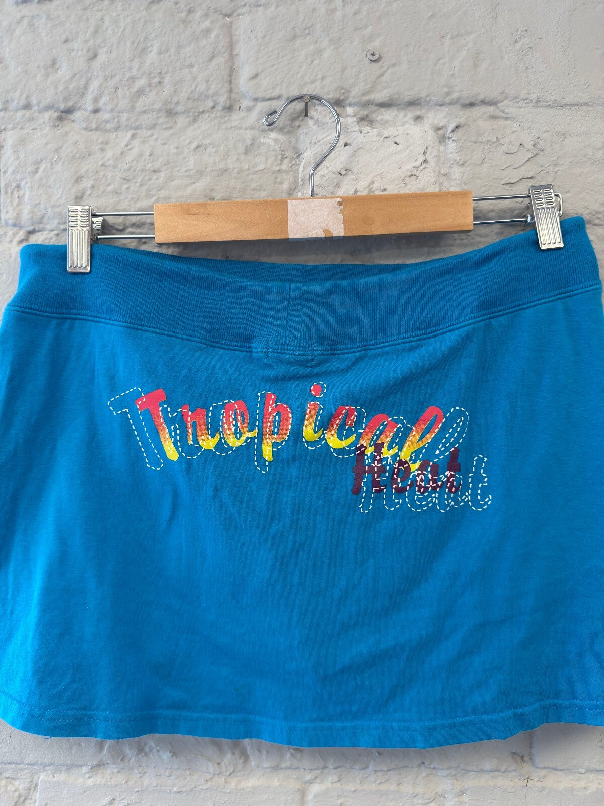 Blue Tropical Print Skort