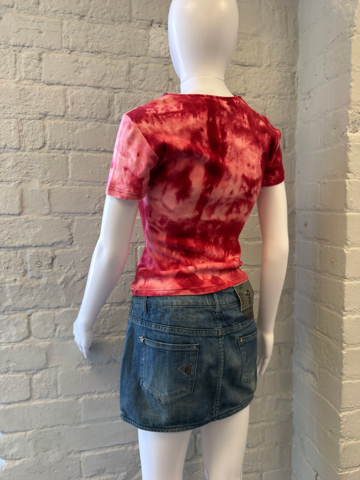 Red Tie-Dye Baby Tee