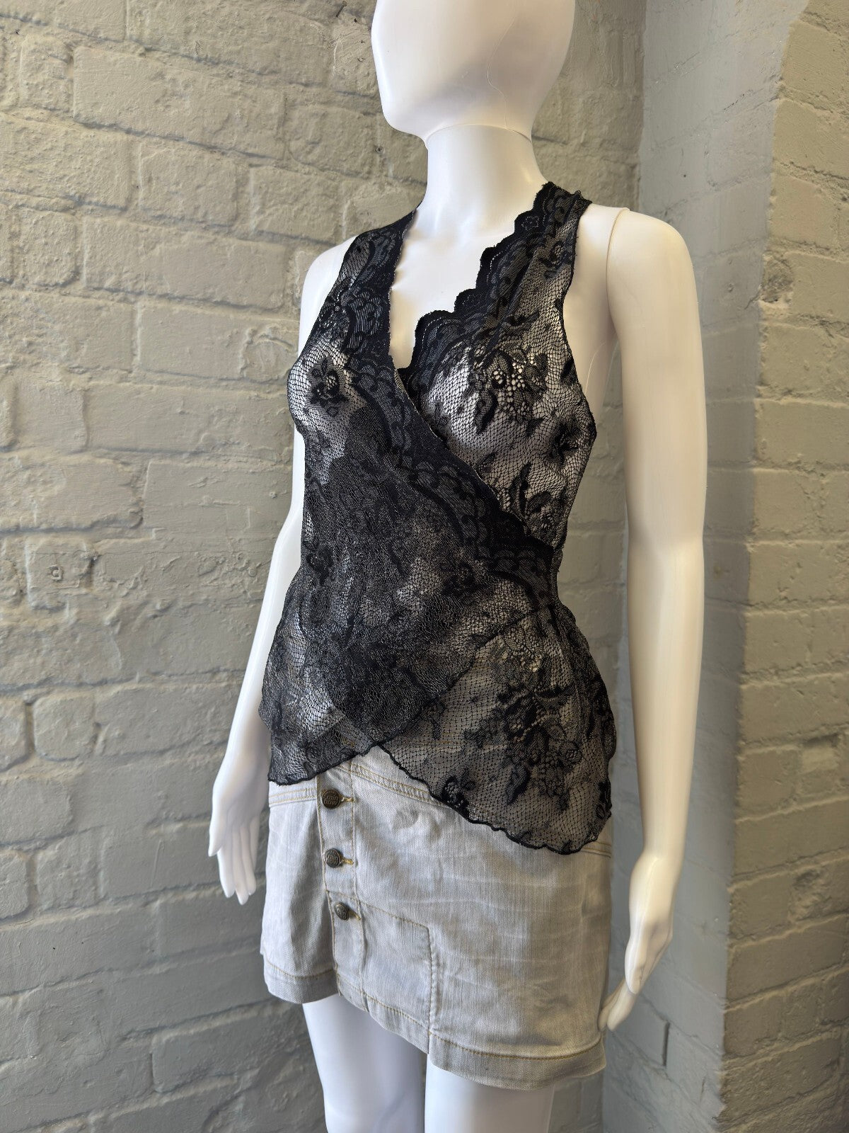 Promod Black Lace Tank Top