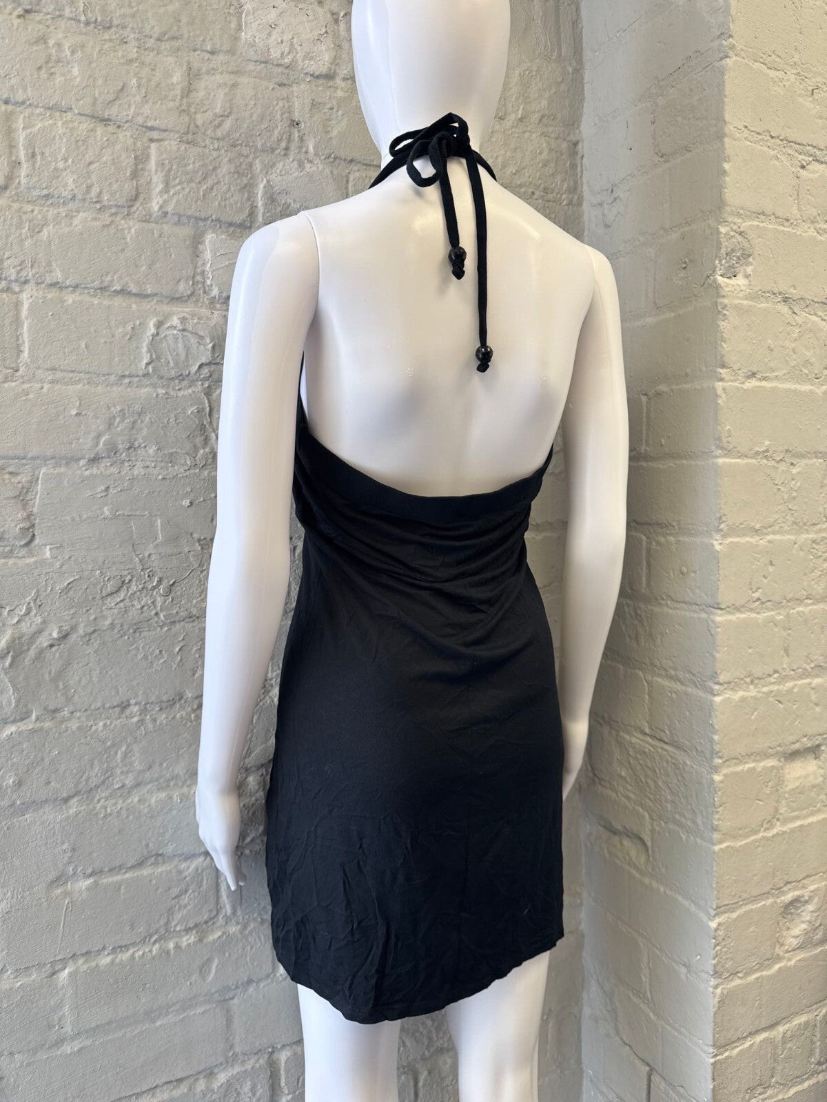 Morgan De Toi Black Halter Neck Mini Dress