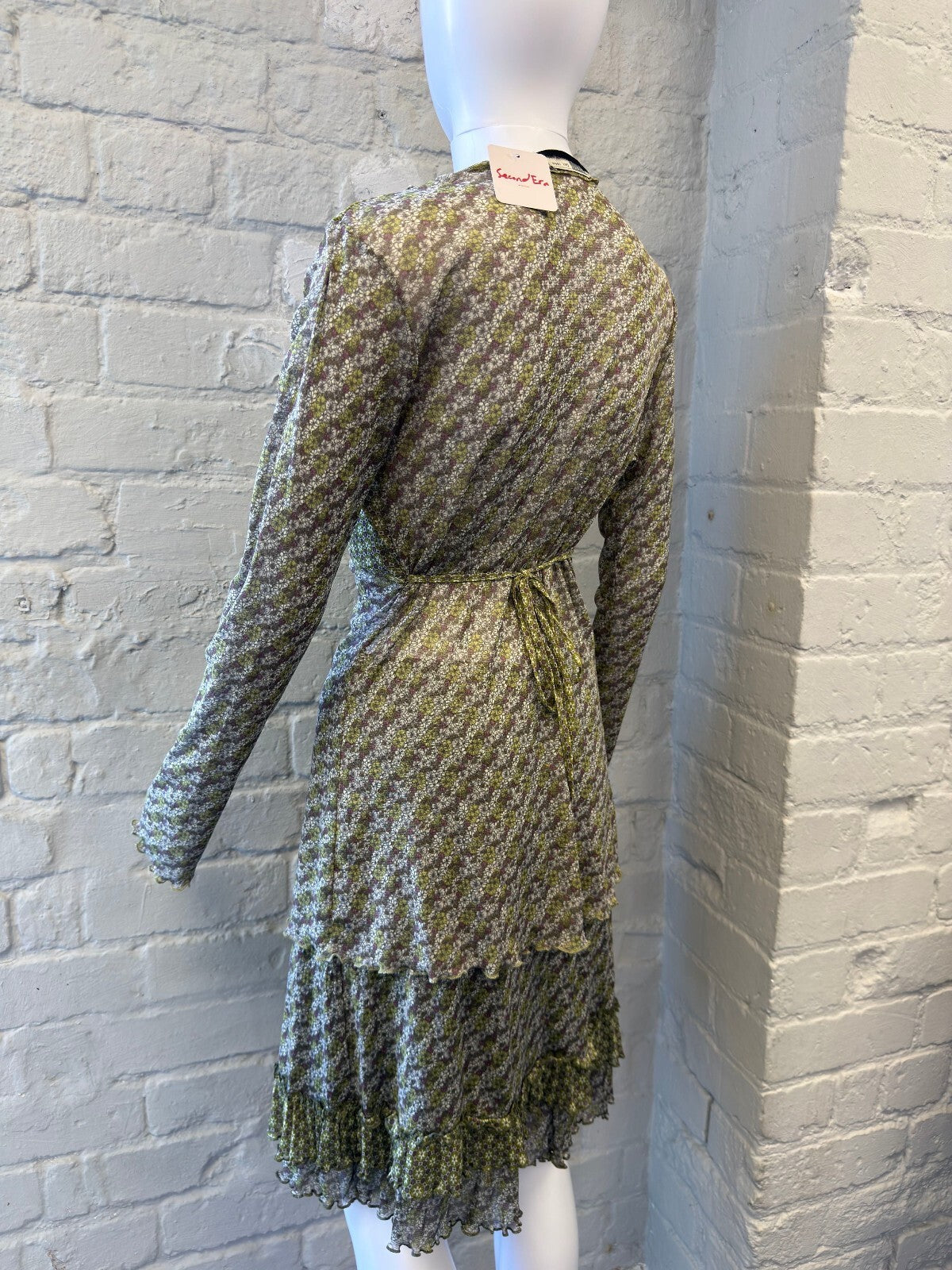 Vintage 90s Floral Mesh Pattern Co-ord