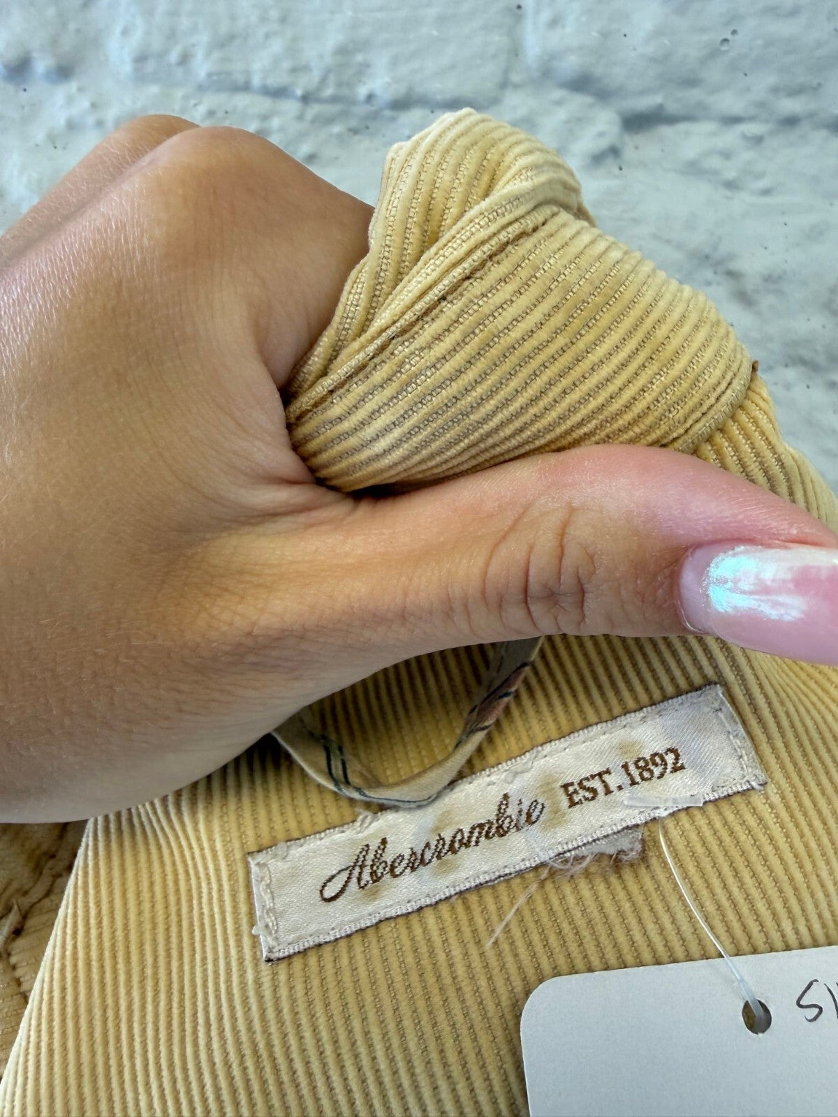 Abercrombie Yellow Corduroy Jacket