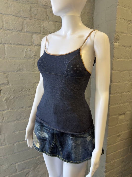 Navy Blue Spaghetti Strap Top