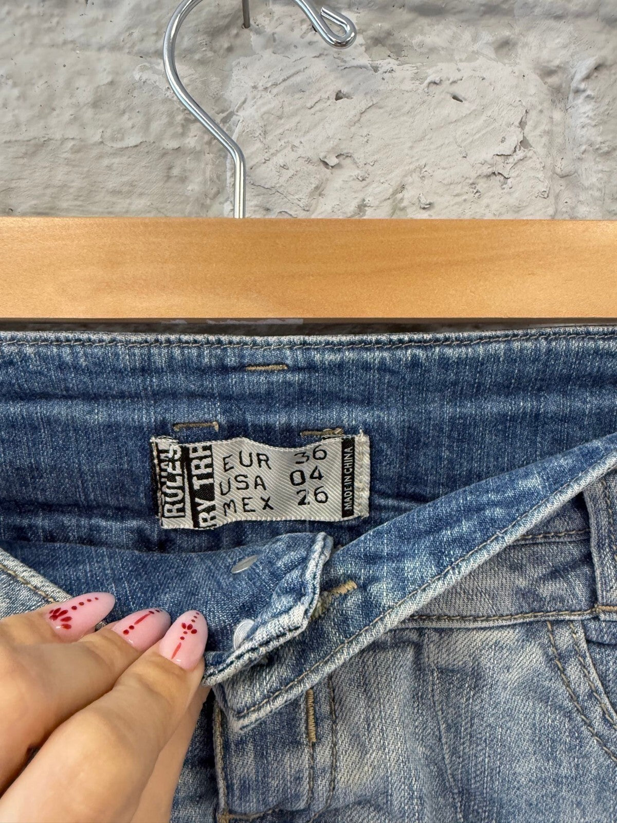 Light Blue Denim Mini Skort