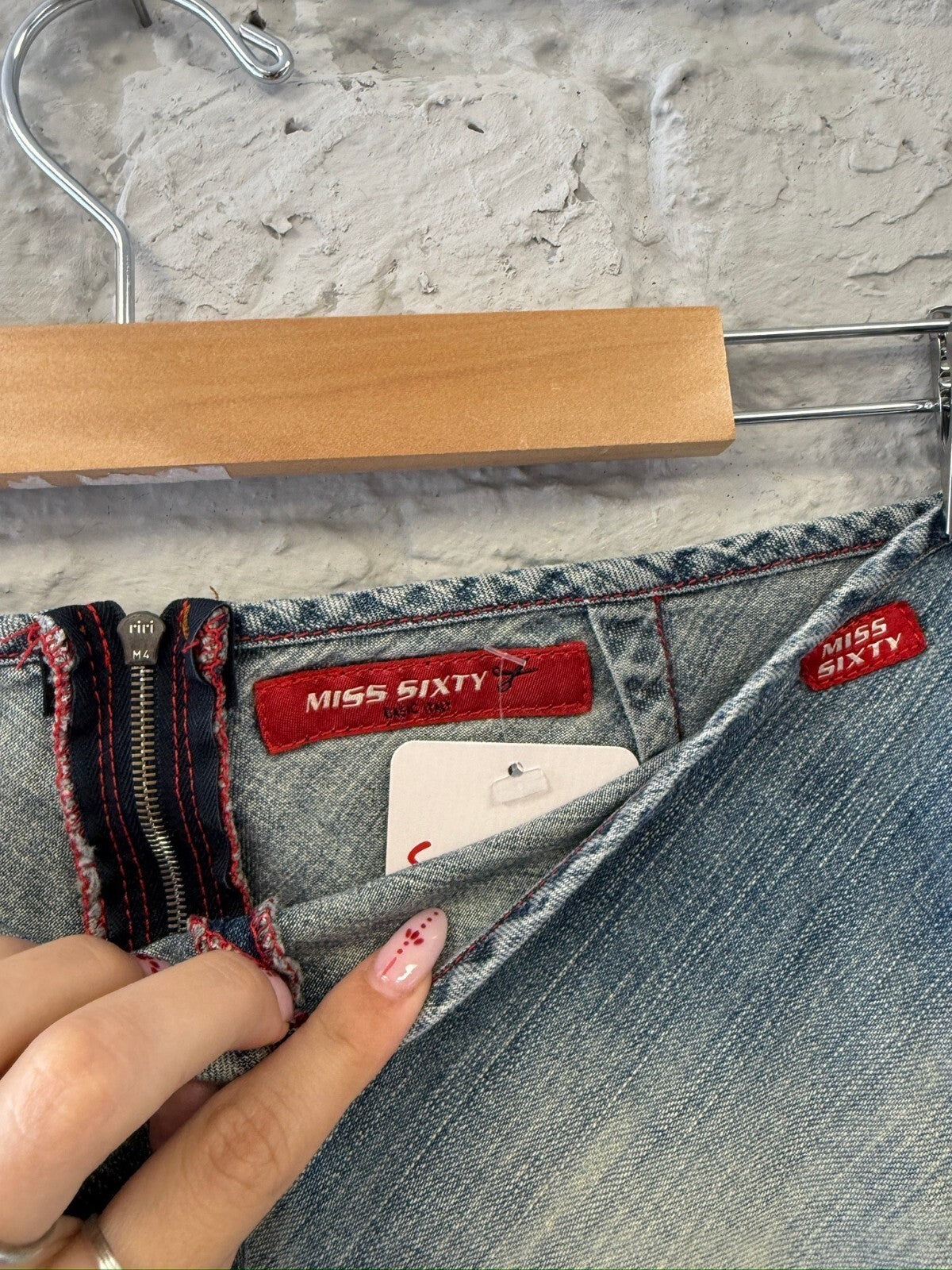 Miss Sixty Vintage Denim Midi Skirt