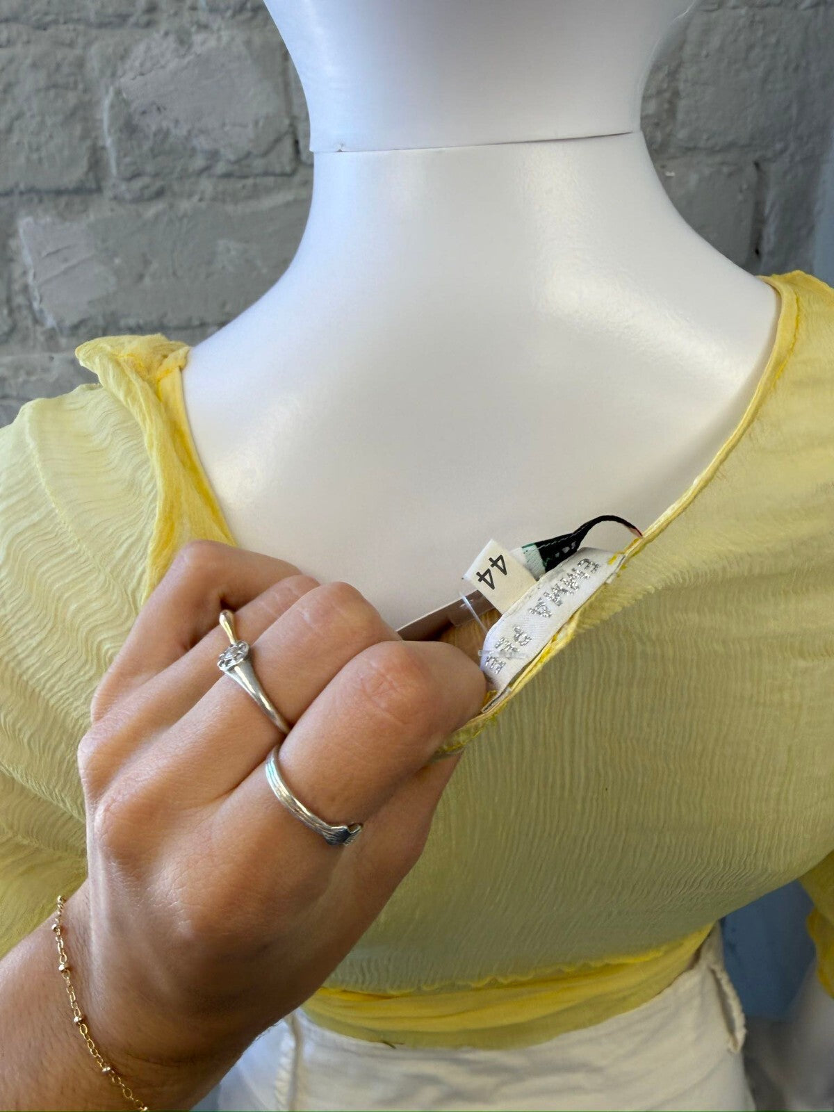 Yellow Silk Sheer Wrap Crop Top