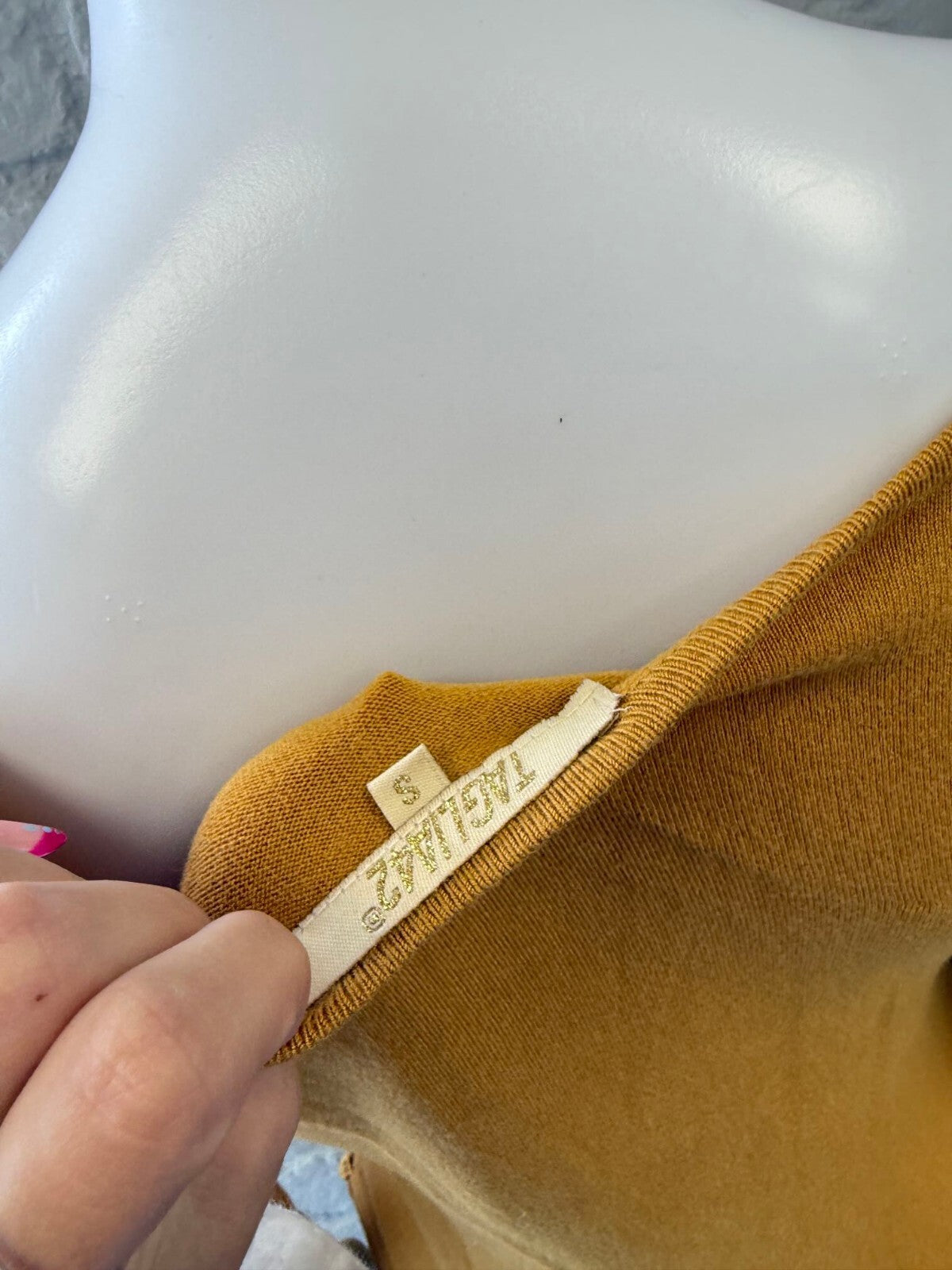 Mustard Yellow Knit Jumper with Side Lace Detail