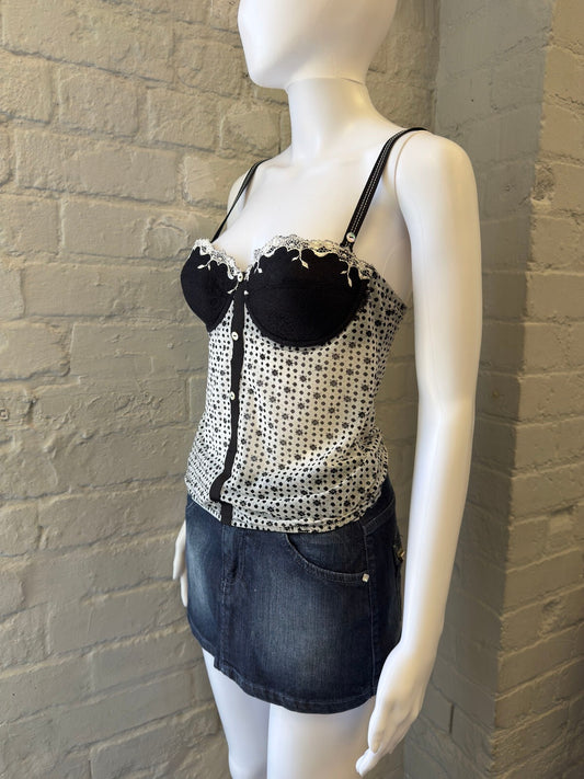 Polka Dot Corset Top