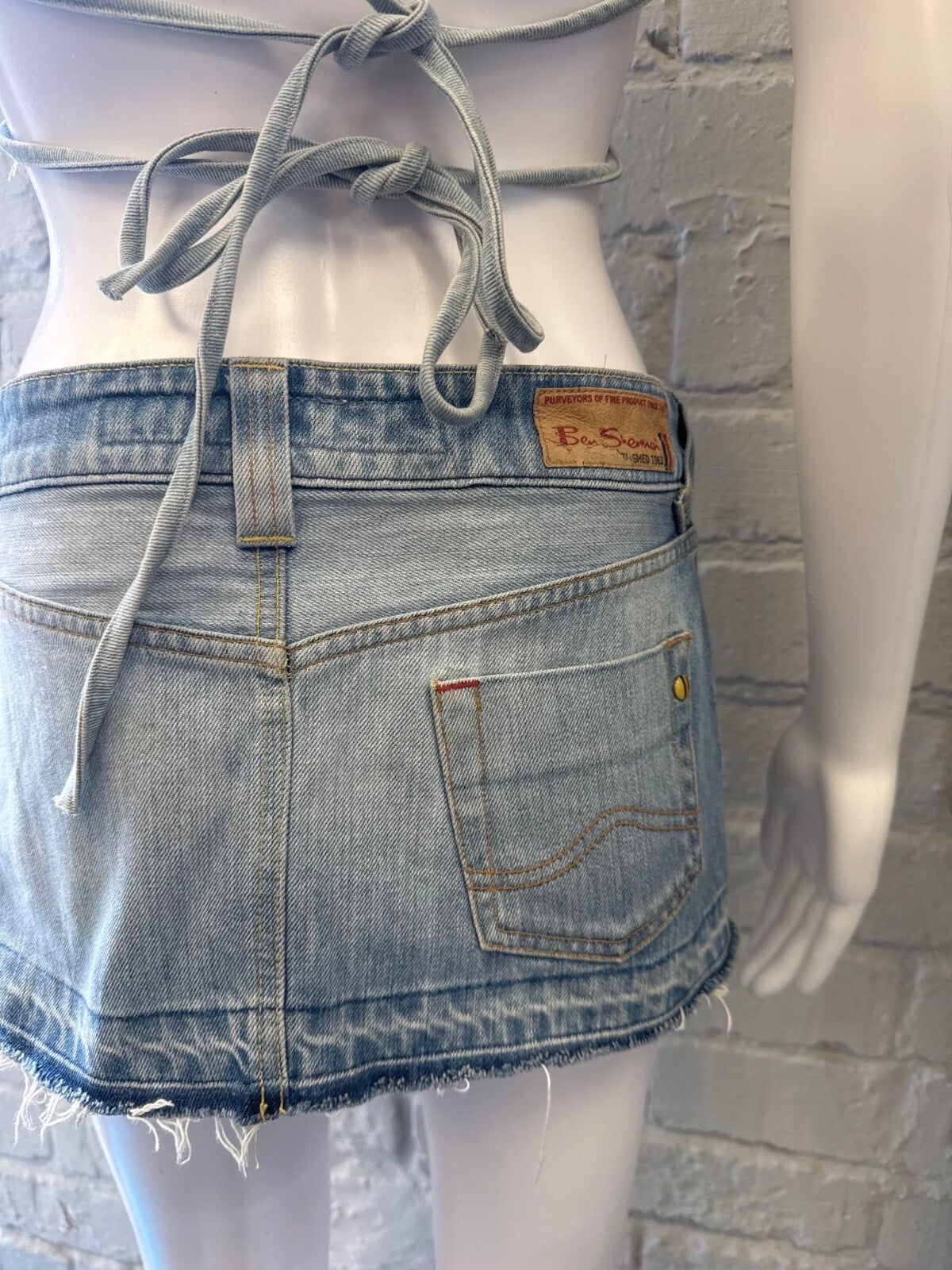 Ben Sherman Vintage Light Blue Denim Mini Skirt