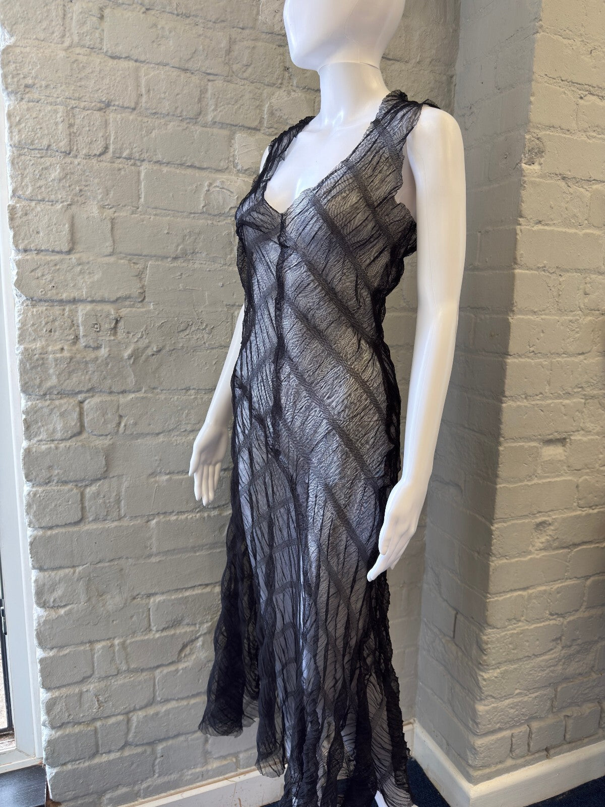 Sheer Textured Maxi Dress