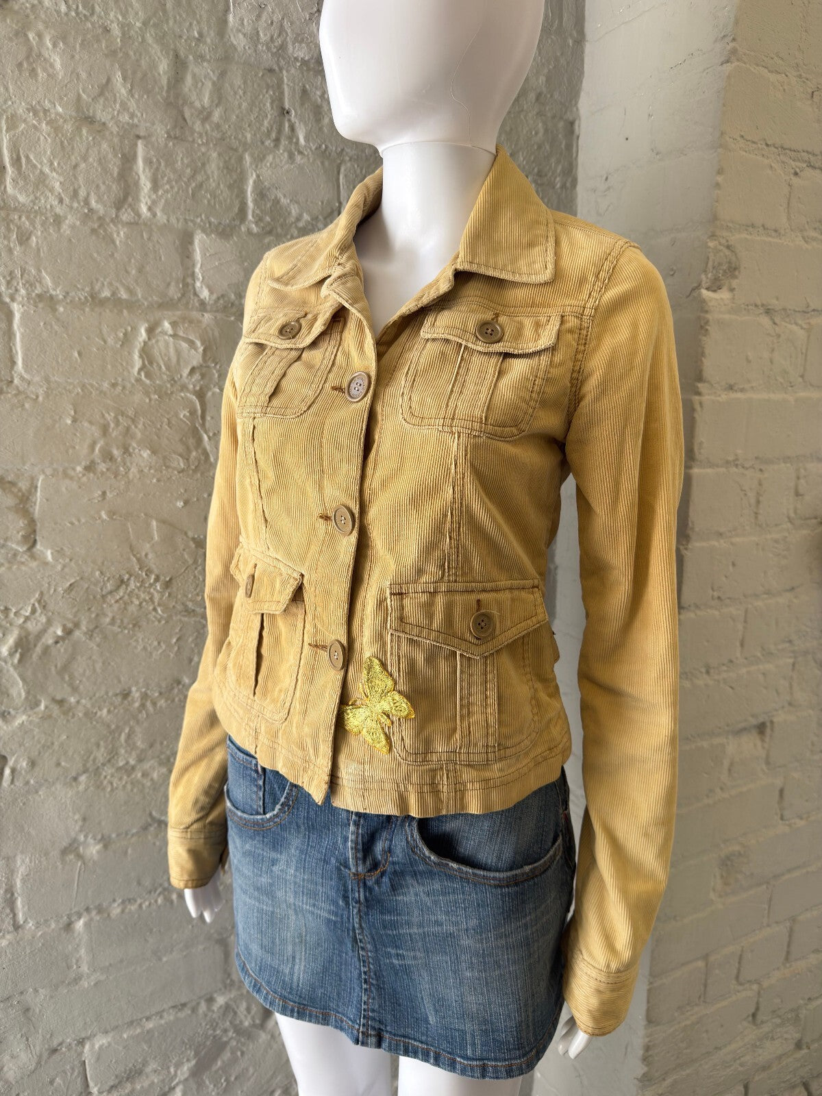 Abercrombie Yellow Corduroy Jacket