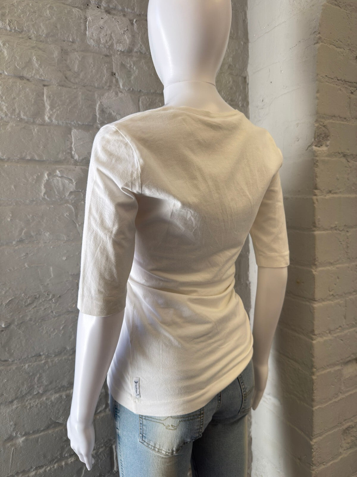 Armani Jeans White 3/4 Sleeve T-Shirt
