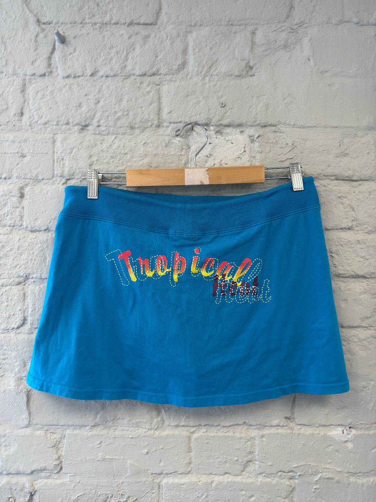 Blue Tropical Print Skort