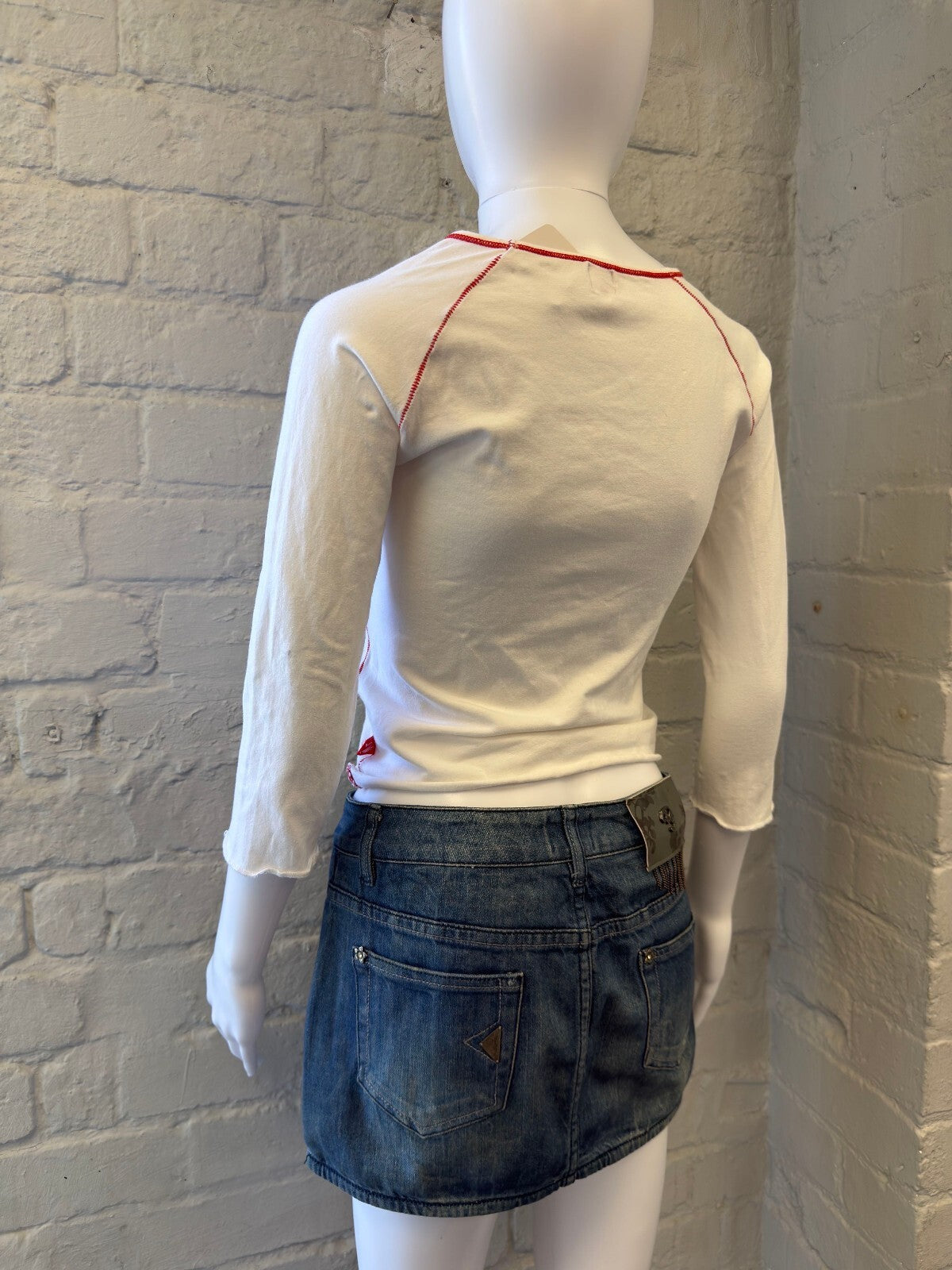 Phard White 90s Baby Tee