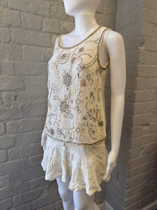 Beaded Embellished Vest Top