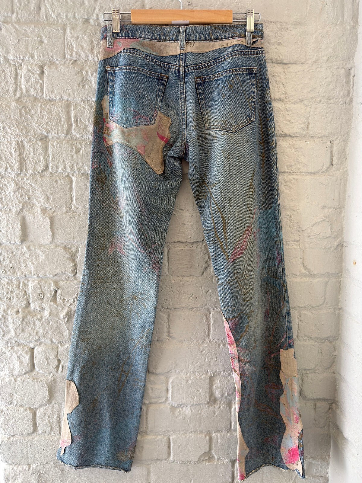Roberto Cavalli Floral Patchwork Denim Jeans