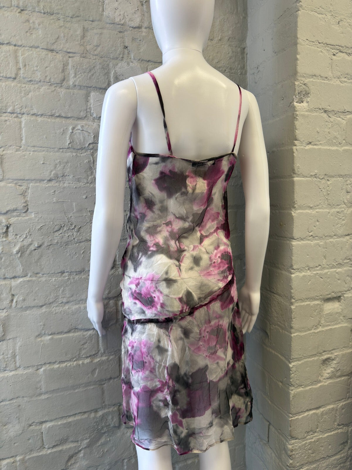 Liu Jo Italian Floral Print Mesh Slip Dress