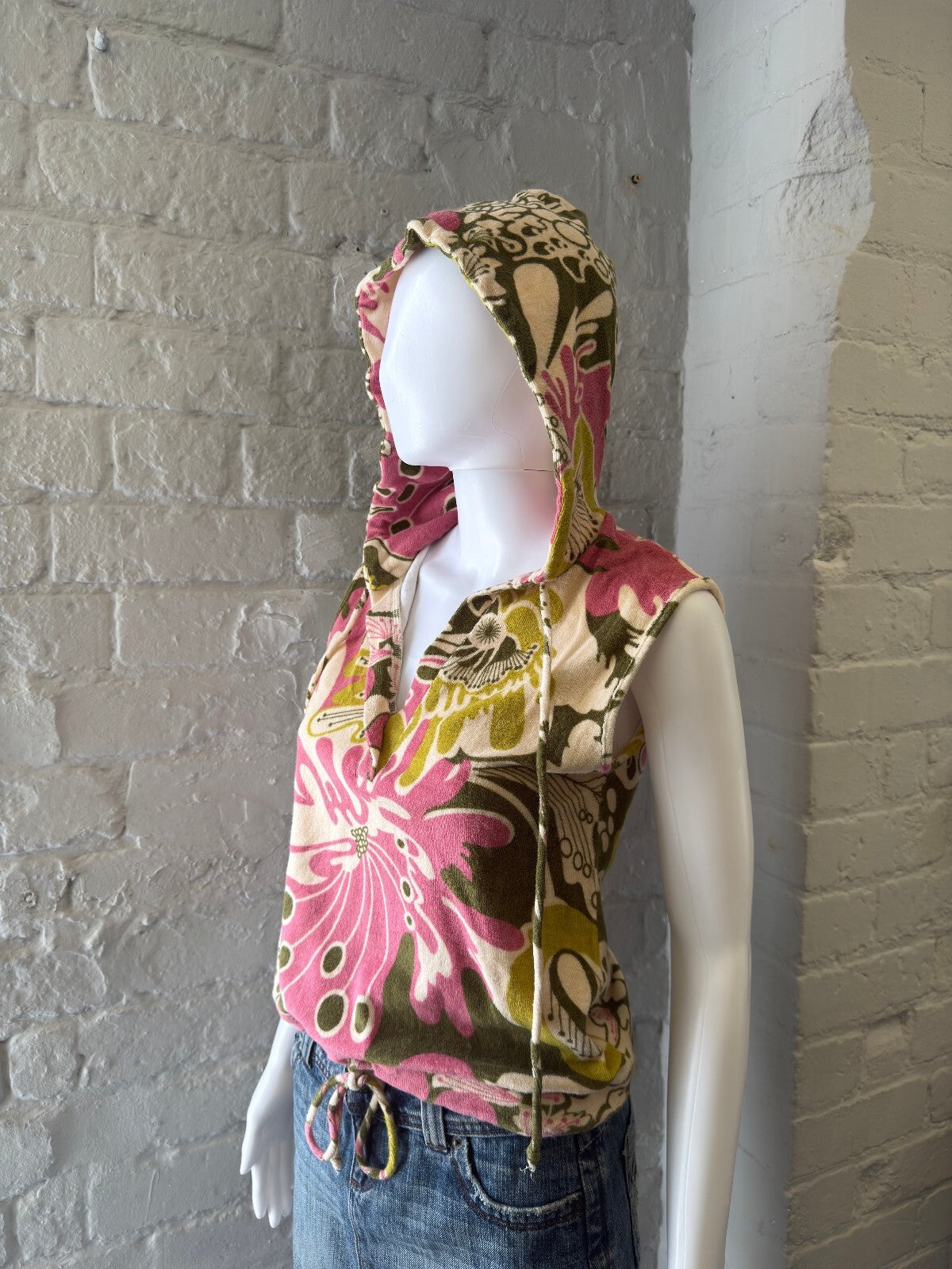 Sisi Tank Hooded Floral Print Top